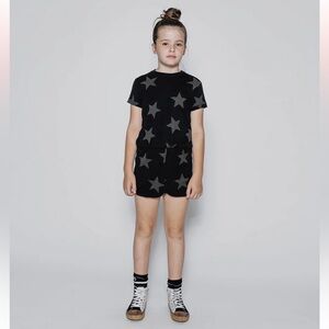 NUNUNU Girl's Star Yoga Romper size 12-14 NEW with tags